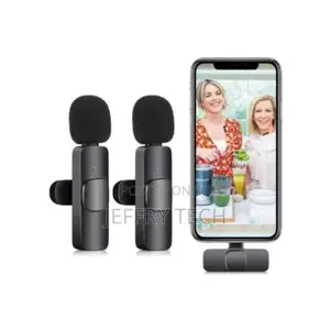 3-in-1 Dual Wireless Microphone Lavalier Lapel Mic Type C, iPhone And