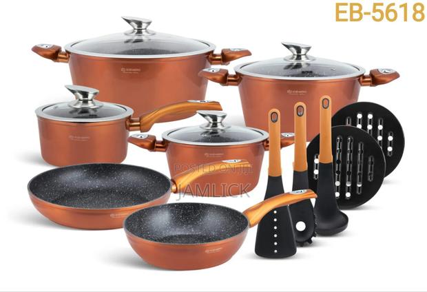 Burnt Orange Edenburg 15pc Cookware Set - Js - main view