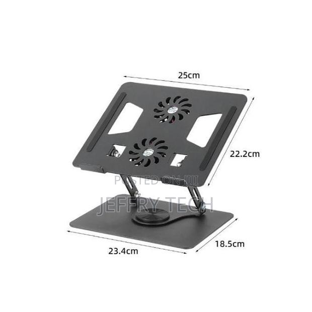 360 Degree Rotation Anti Slip Desi Metal Laptop Stand With Double Pan