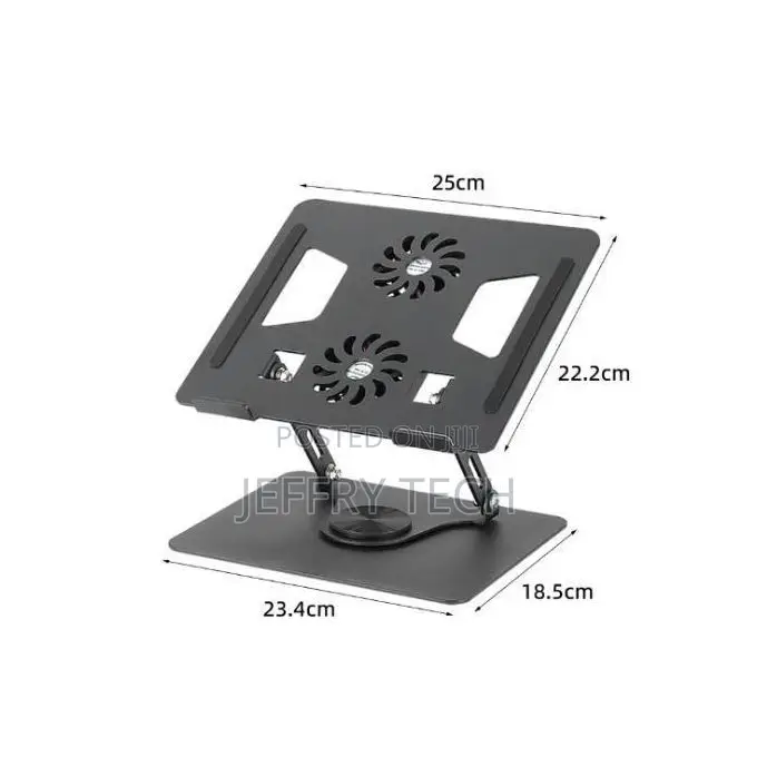 360 Degree Rotation Anti Slip Desi Metal Laptop Stand With Double Pan
