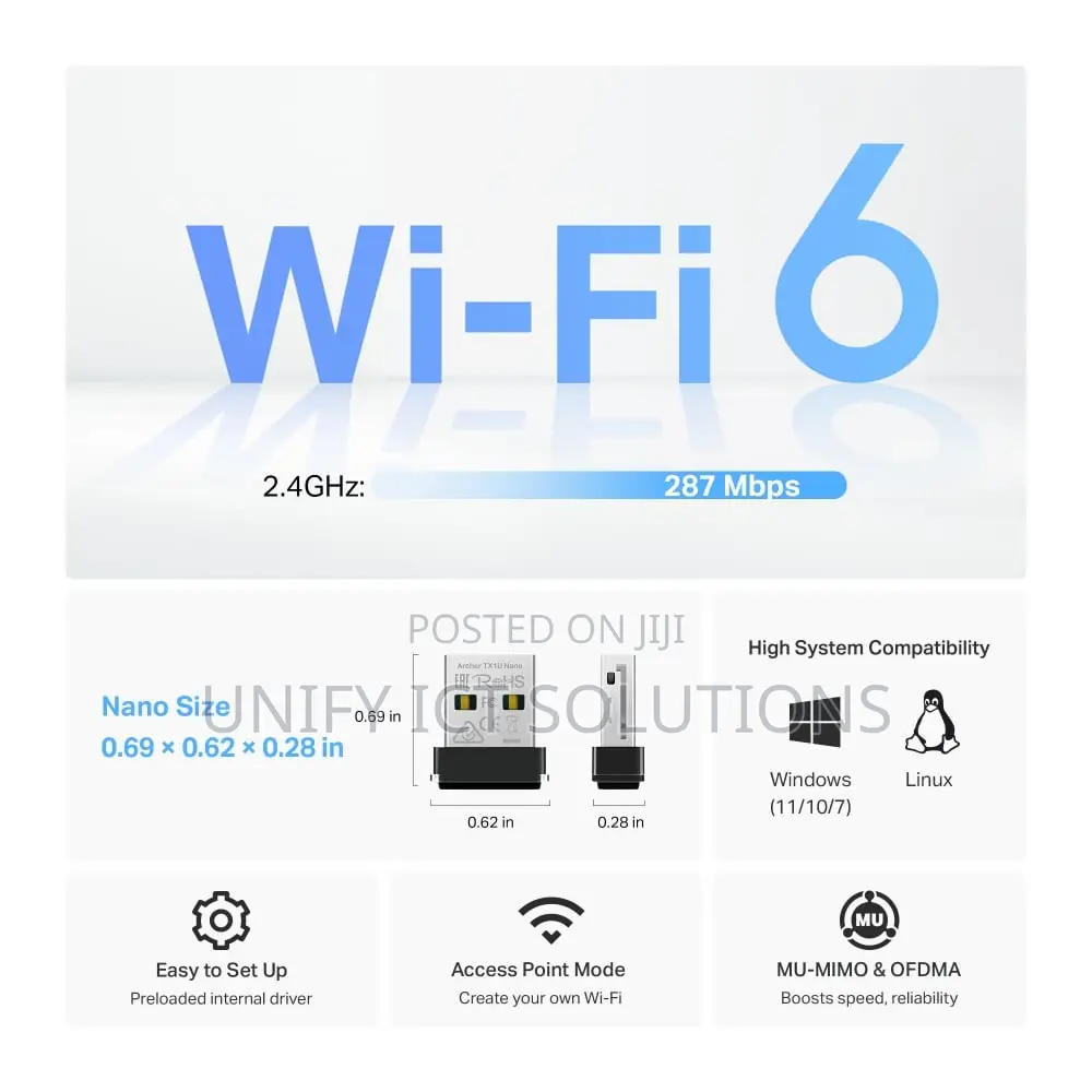 Tp-Link Ax300 Nano Wi-Fi 6 Wireless Usb Adapter