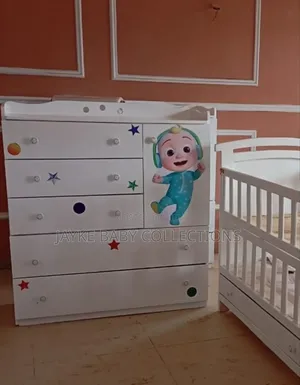Cartoon-Themed Baby Chest | 4ft X 4ft | Nursery Storage Solution