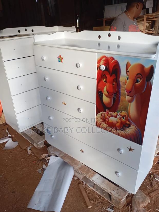 Cartoon-Themed Baby Chest | 4ft X 4ft | Nursery Storage Solution - main view