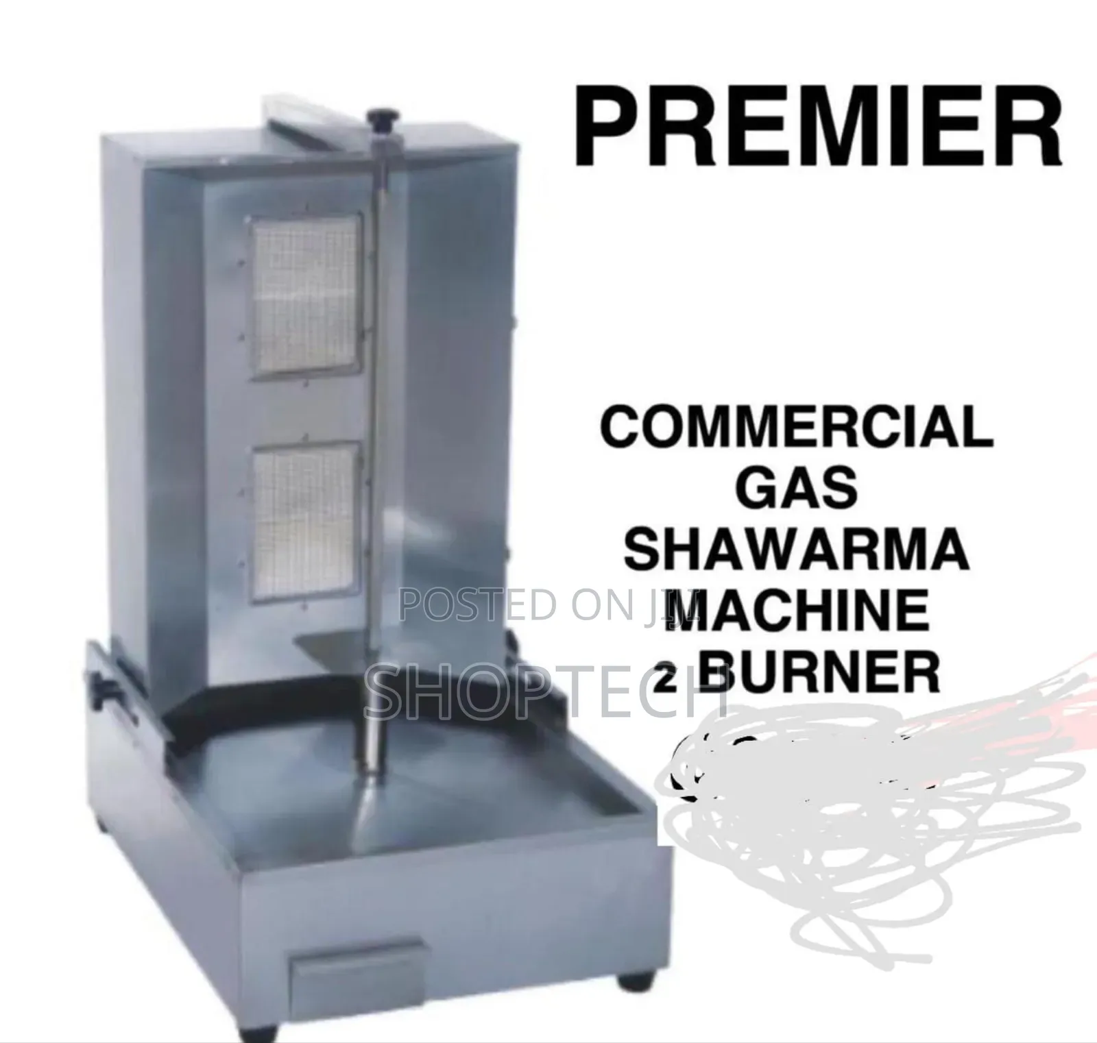 Commercial Gas Shawarma Machine 2 Burner