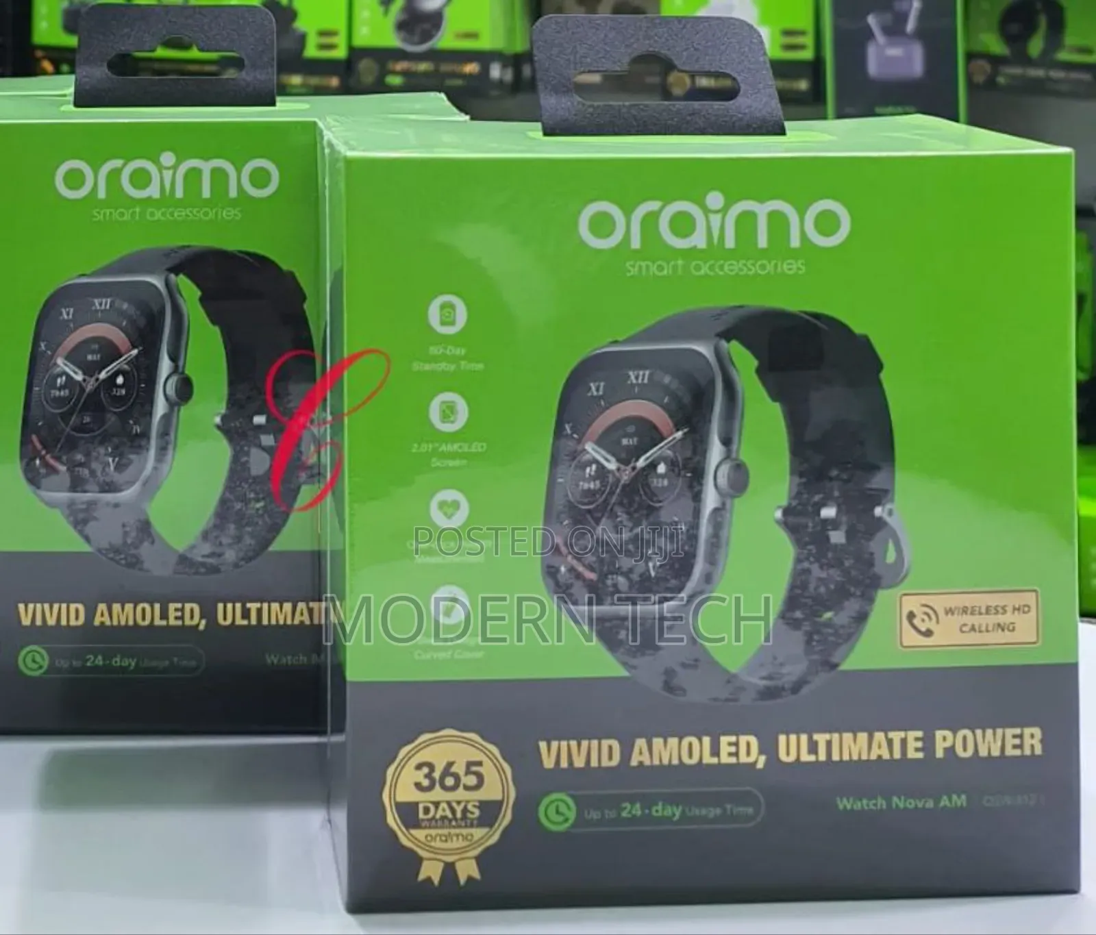 Oraimo Watch Nova Am 2.01" Amoled Screen Curved Cover Smart Watch