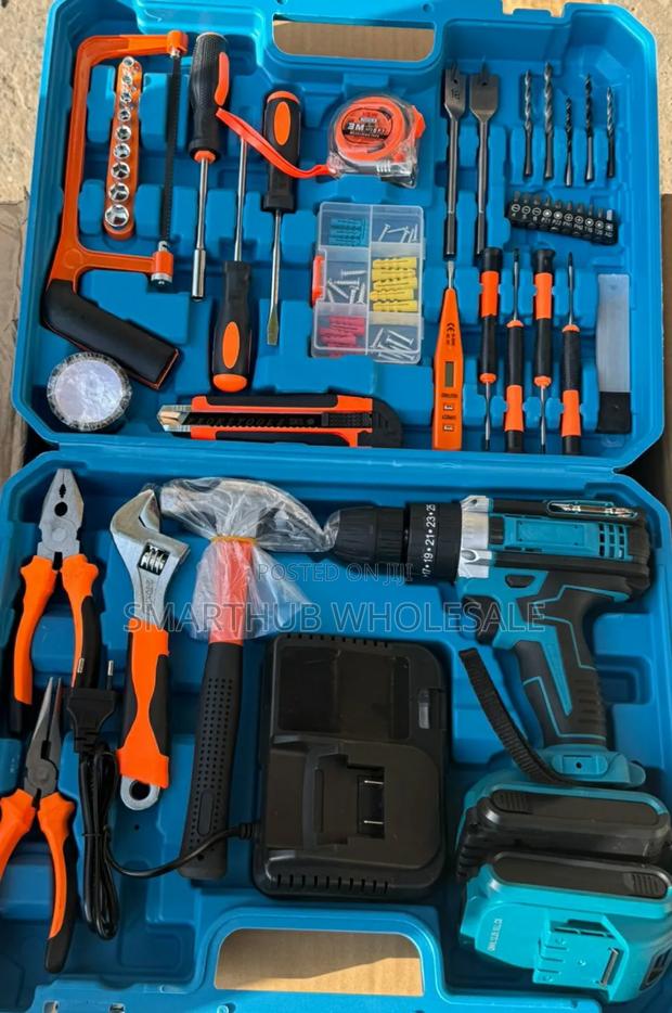 36 Volts Cordless Drill Set With Rechargeable Battery - main view