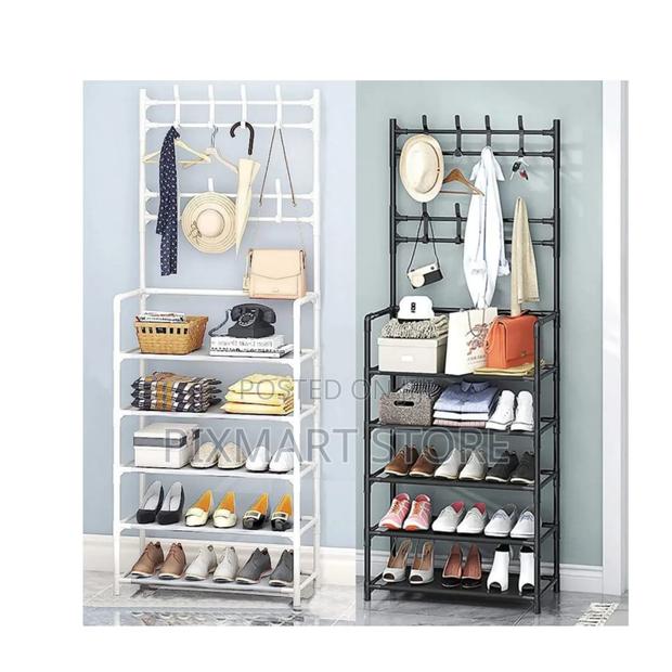 Space-Saving Shoe and Hat Organizer Stand - main view