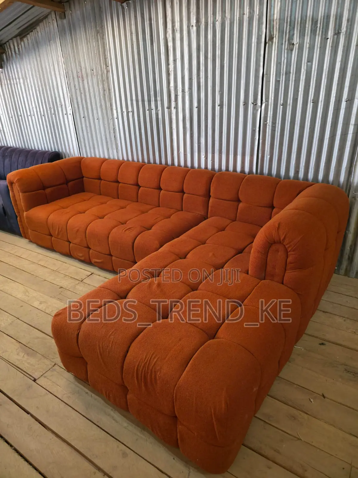 Orange Warm 6 Seater Bubble L Seat