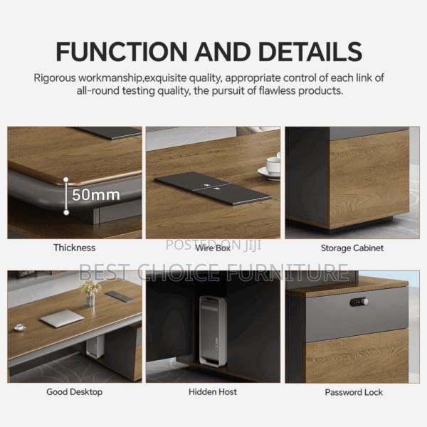 Office Desk; Sleek 1600mm Desk Perfect for Executive Offices - thumbnail 5