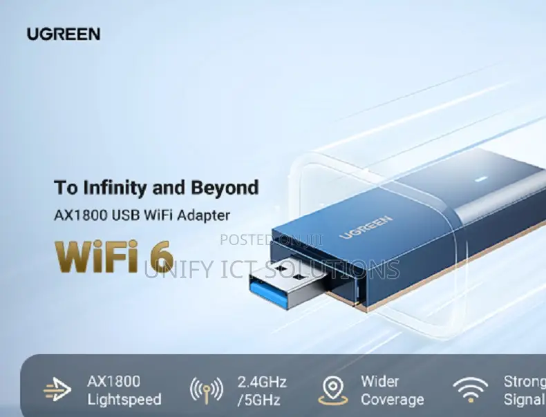 Ugreen Ax1800 Dual-Band Wireless Usb Adapter (Wi-Fi 6) - Cm499
