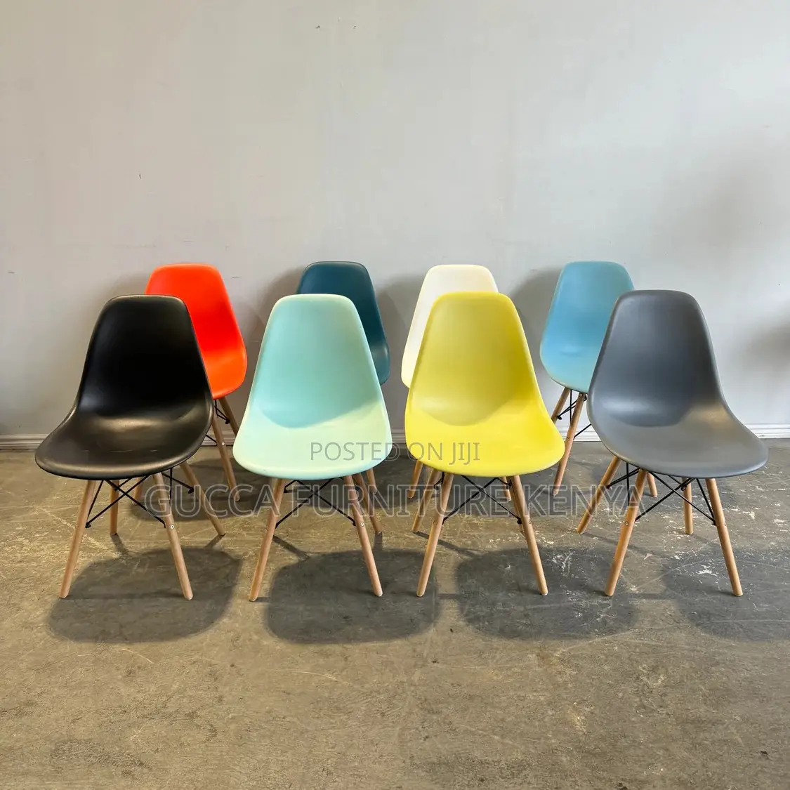 Plastic Armless Home Office Eames Dining Chair