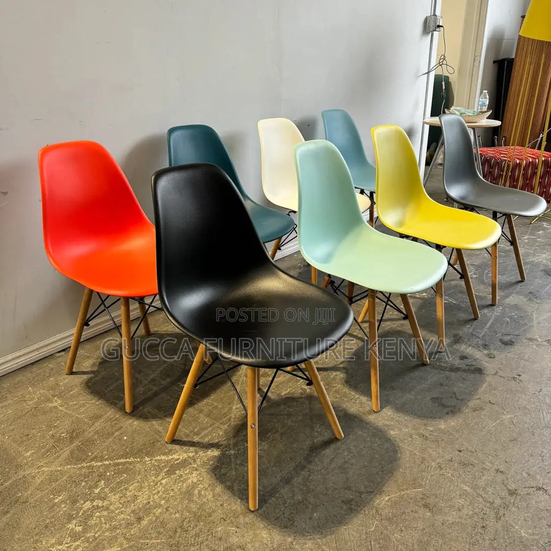 Plastic Armless Home Office Eames Dining Chair
