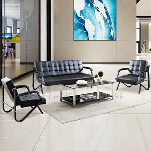 Office Sofa Sets; Comfortable 5-Seater Leather Office Couch - thumbnail 2