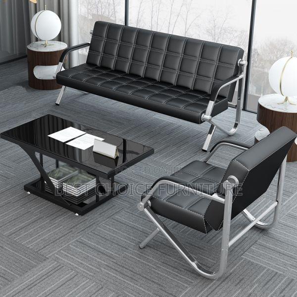 Office Sofa Sets; Comfortable 5-Seater Leather Office Couch - thumbnail 5