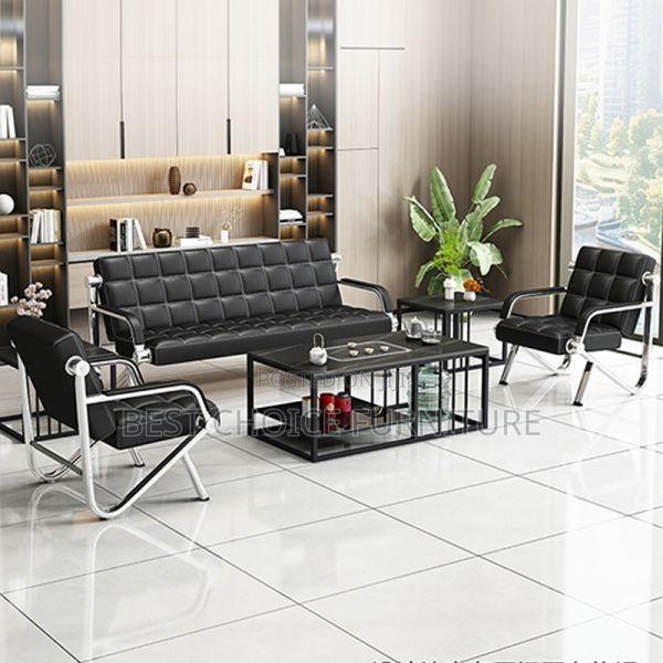 Office Sofa Sets; Comfortable 5-Seater Leather Office Couch - thumbnail 7
