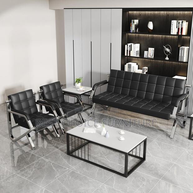 Office Sofa Sets; Comfortable 5-Seater Leather Office Couch - thumbnail 9