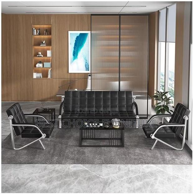 Office Sofa Sets; Comfortable 5-Seater Leather Office Couch - thumbnail 12