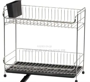 2-Tier Stainless Steel Dish Rack,