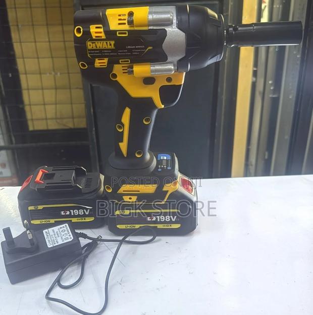 Dewalt Big Brushless Impact Wrench With Two Batteries - main view