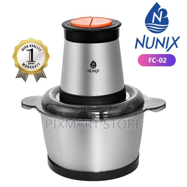 Nunix 2l Stainless Steel Food Chopper With Meat Grinder
