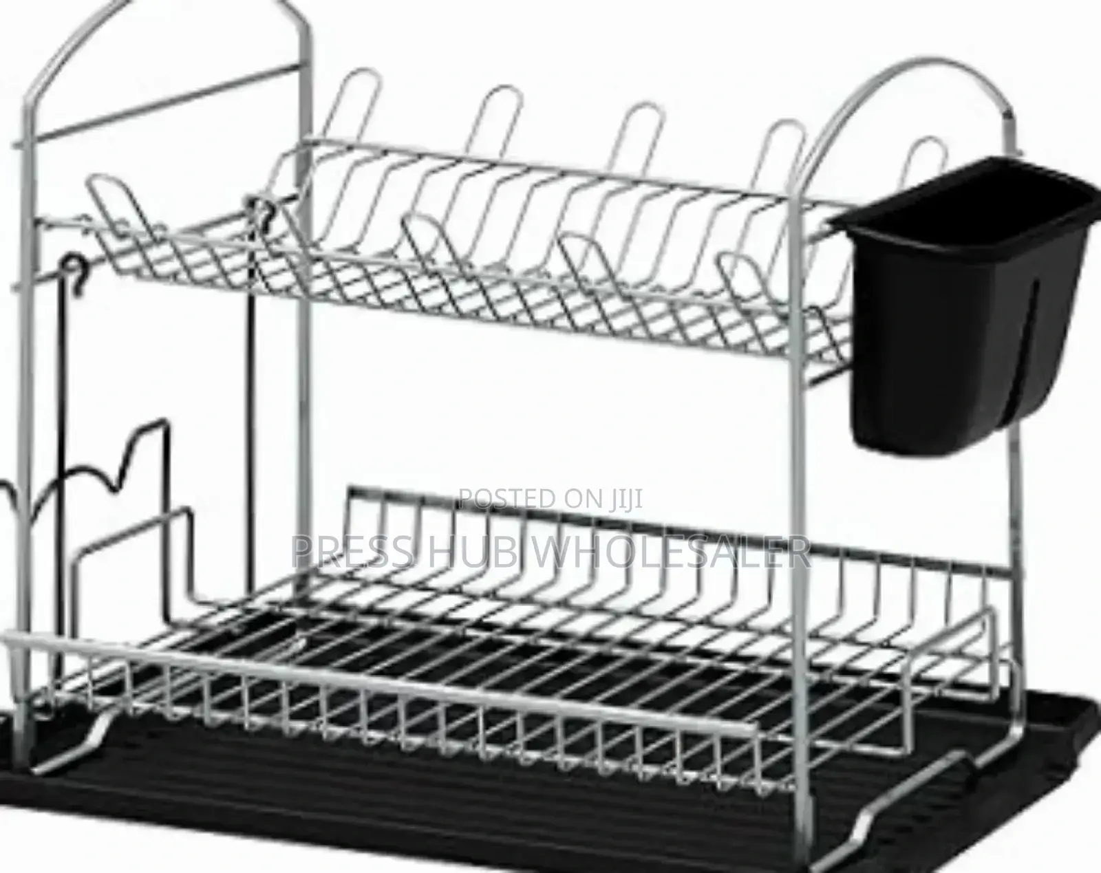 2-Tier Stainless Steel Dish Rack, " 