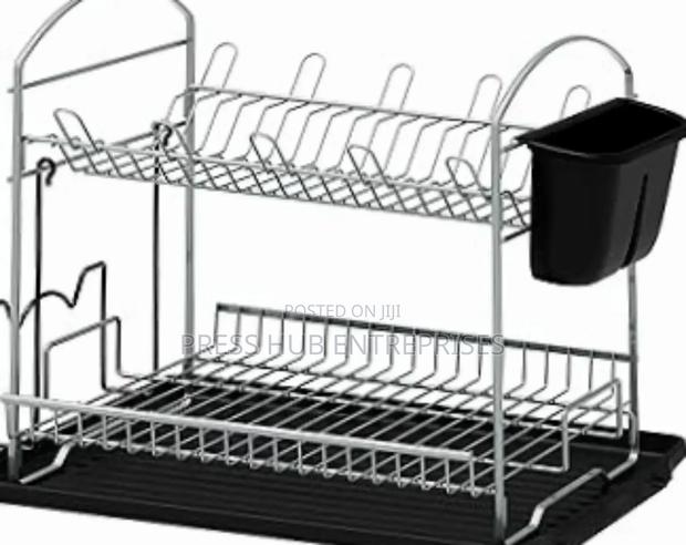 2-Tier Stainless Steel Dish Rack, "