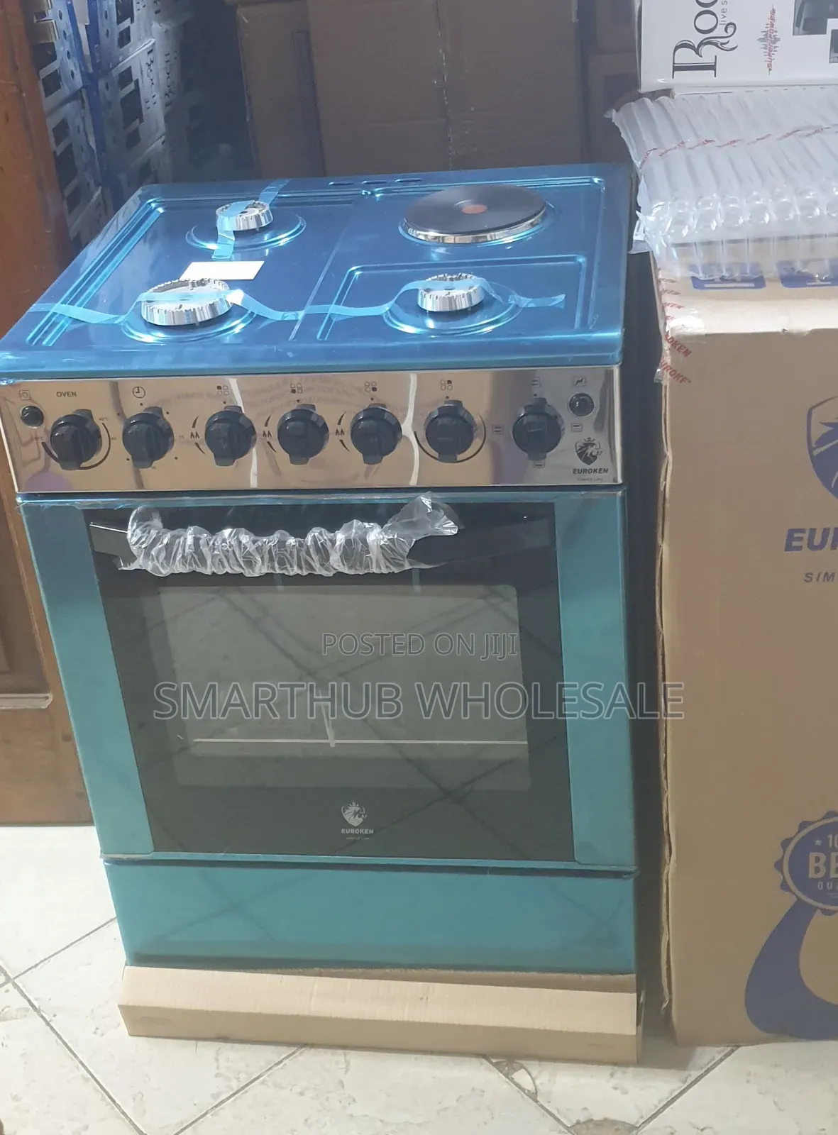 Euroken 60nby 65 Cooker 3 Gas Plus 1 Electric Hot Plate