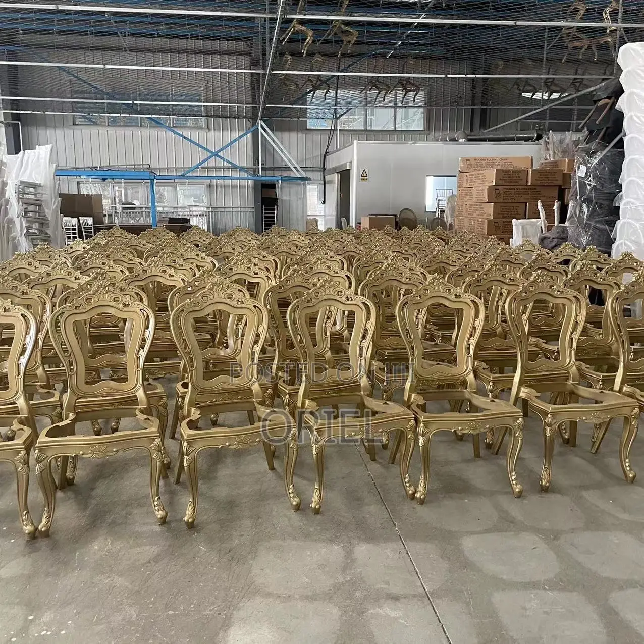 Modern Wedding Chair : Golden Frame Banquet Chair