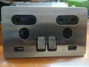 Twin Socket 13a Chrome With Usb