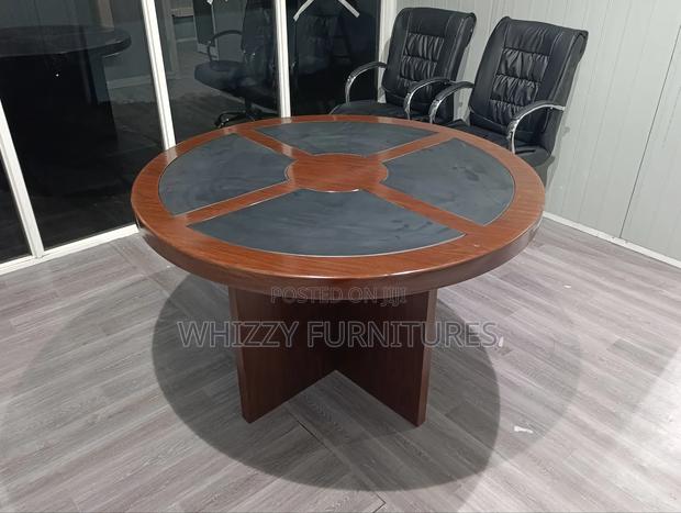 Mahogany Round Boardroom Table