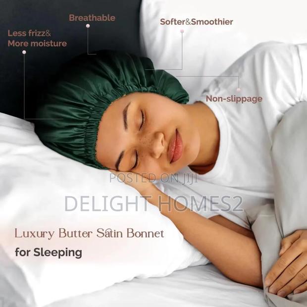 Adjustable Sleeping Satin Hair Bonnet_ex