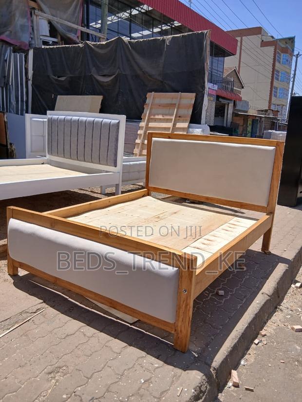 Classy Wooden 5 by 6 Ft Mocket Bed - main view