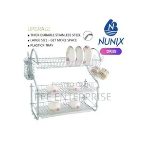 *Nunix Dish Rack "- 3 Tier + Drain Board
