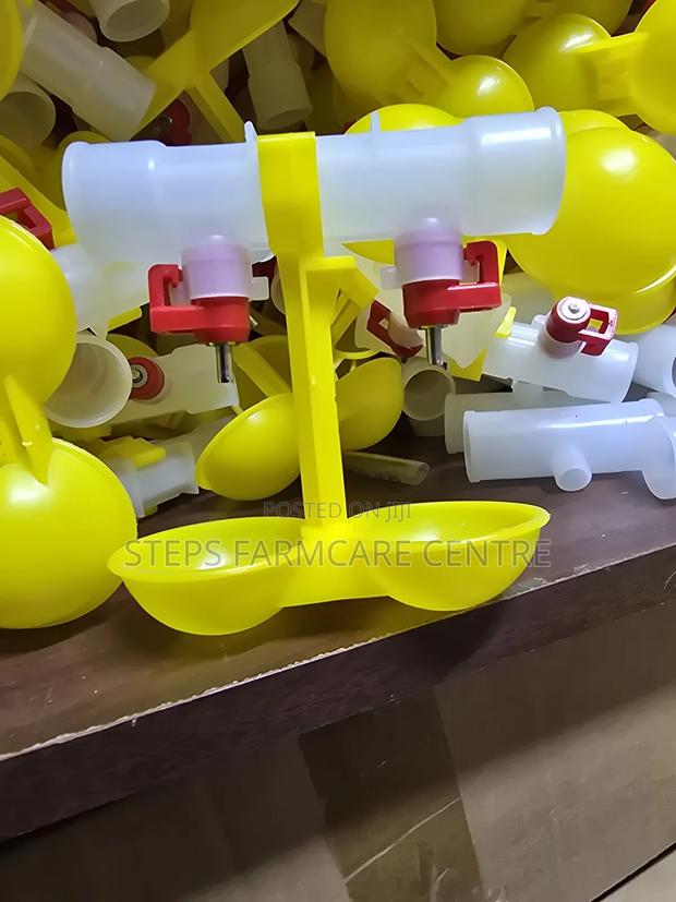 Yellow Double Cup Poultry Nipple Drinkers - thumbnail 2