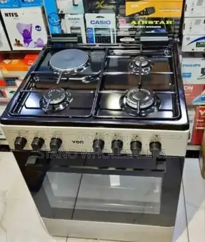Stainless Steel Von 60 by 60 Standing Cooker 3+1