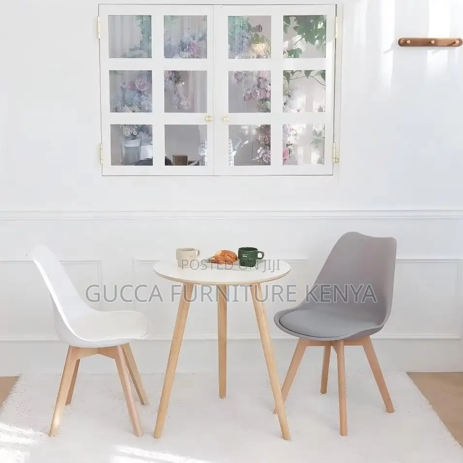 Plastic Dining Chair With Beech Wood Legs