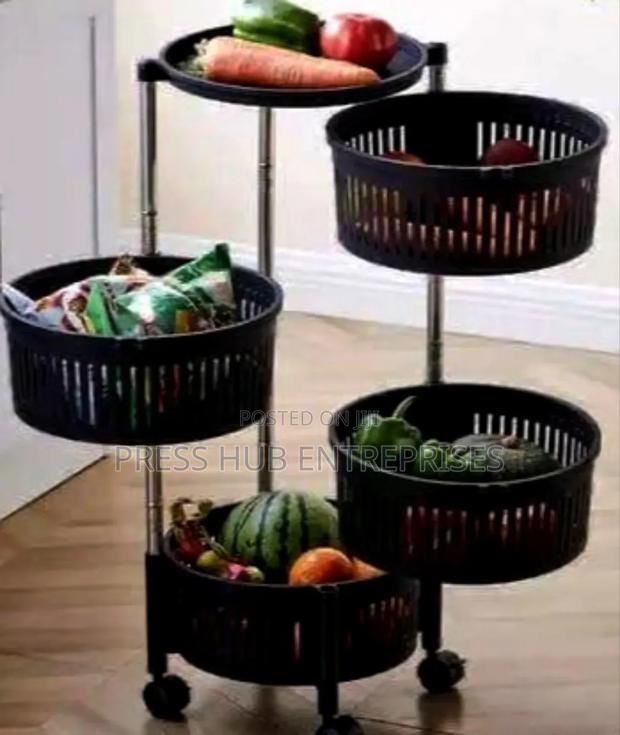4-Tier Rotating Fruit and Vegetable Rack - main view