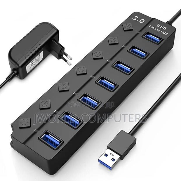 Vention Usb B to Usb 3.0 X7 Hub With Individual Power Switches