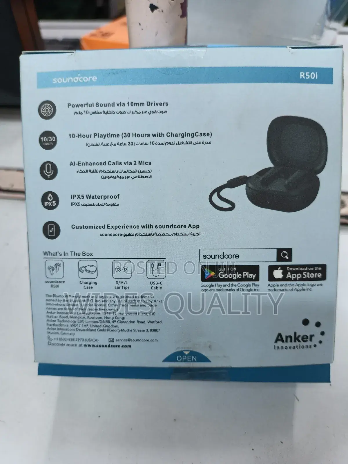 Anker Soundcore R50i True Wireless Earbuds.