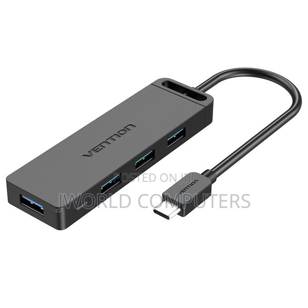 Vention Usb-C to Usb3.0x4/Pd Hub 0.15m Gray Aluminum Alloy Type