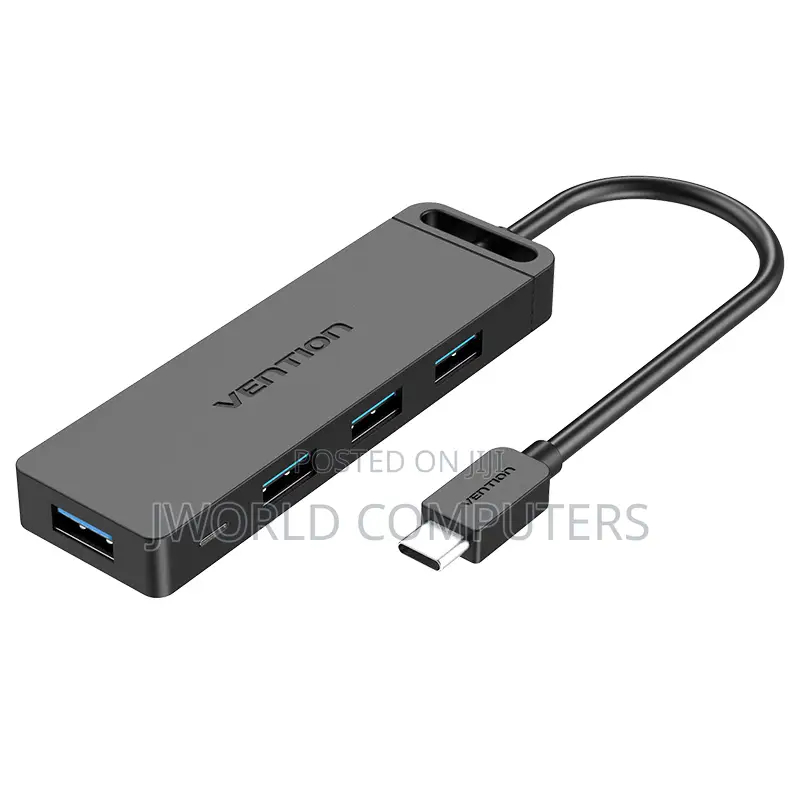Vention Usb-C to Usb3.0x4/Pd Hub 0.15m Gray Aluminum Alloy Type