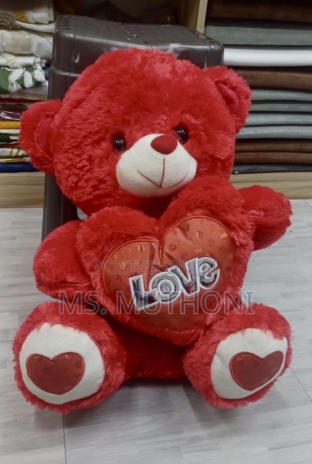 60 Cm Plush Red Valentines Teddybears - main view