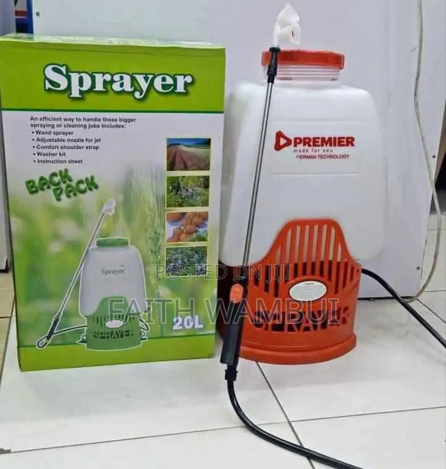 Rechargeable Premier Knapsack Sprayer 20 Litre Battery Powered Machine