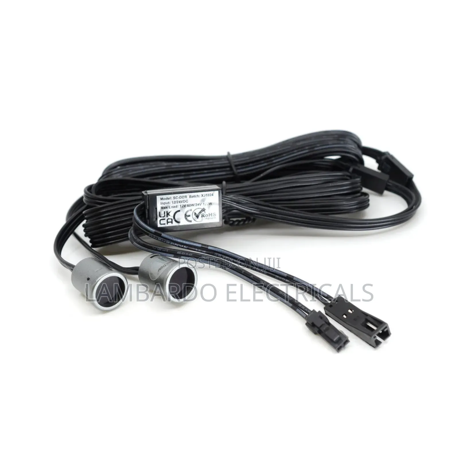Led Sensor Smart Door Double (12v Dc) (24v Dc), Plastic, Black