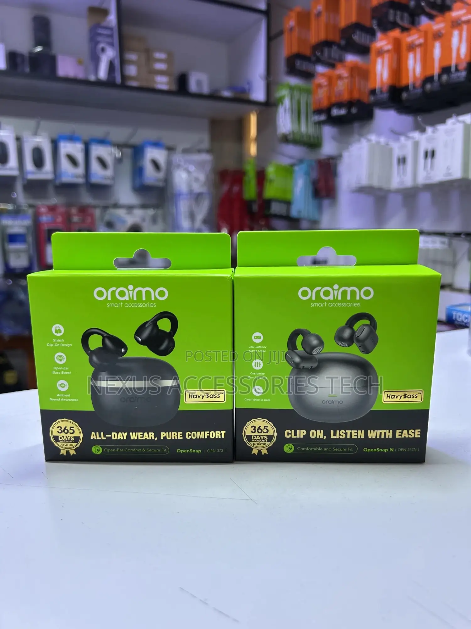 Oraimo Clipon Earbuds Opn-372n Opensnap–Wireless Open Ear Sports