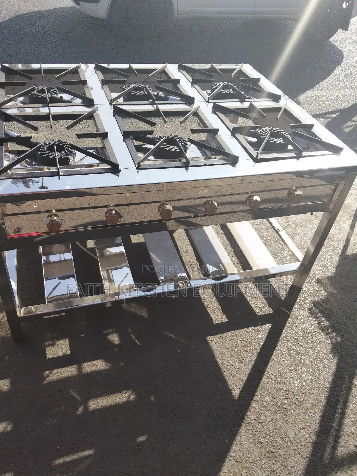 Stainless Steel Six Burner