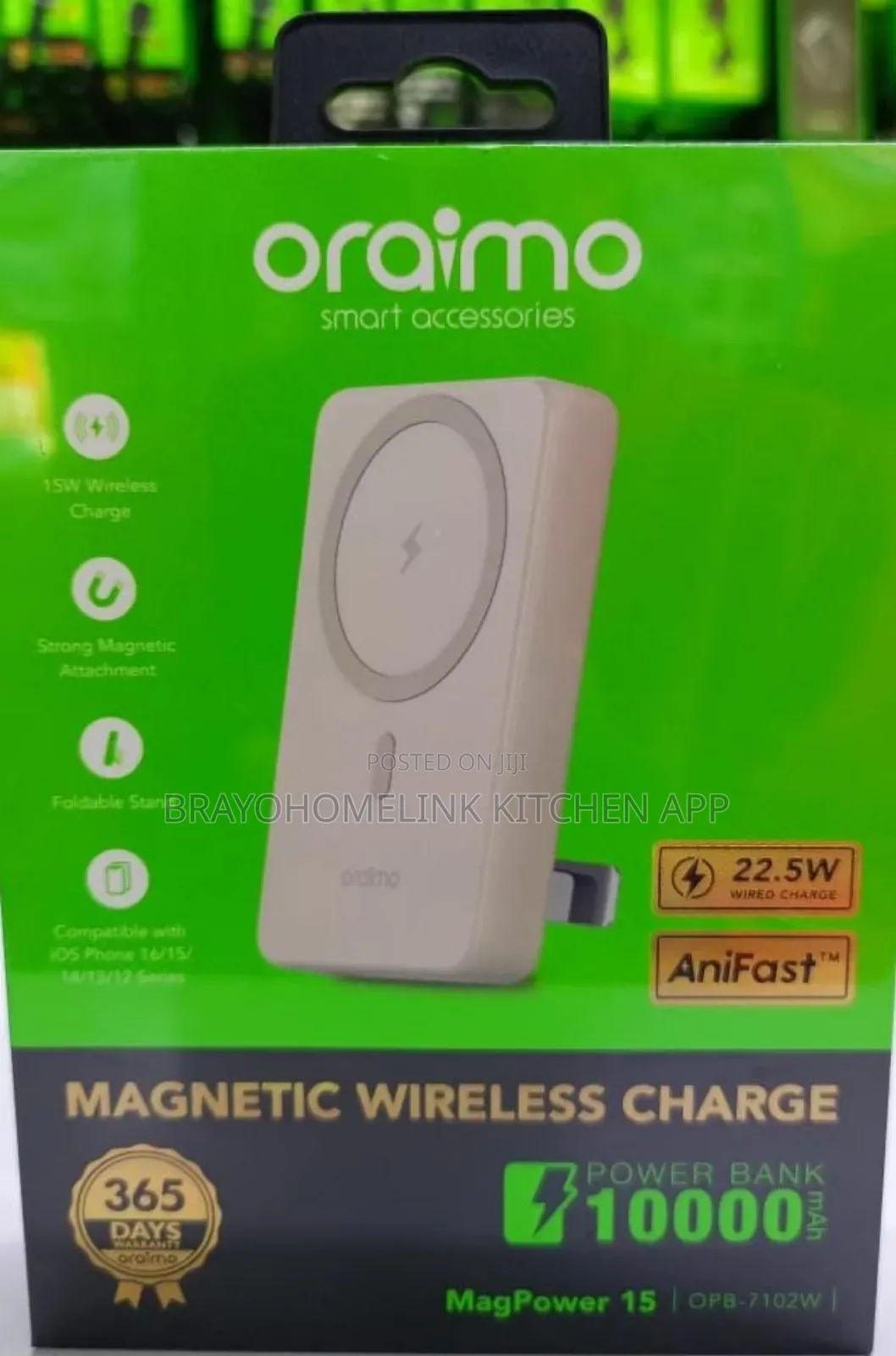 Oraimo Magpower 15 Opb-7102w Wireless Magnetic Powerbank .
