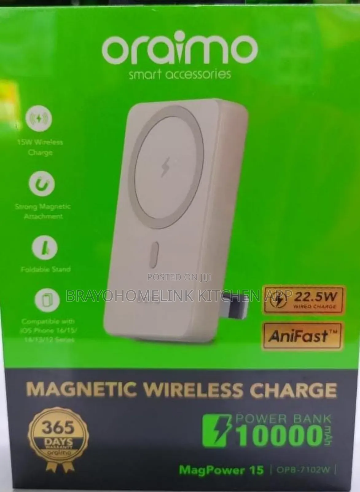 Oraimo Magpower 15 Opb-7102w Wireless Magnetic Powerbank .