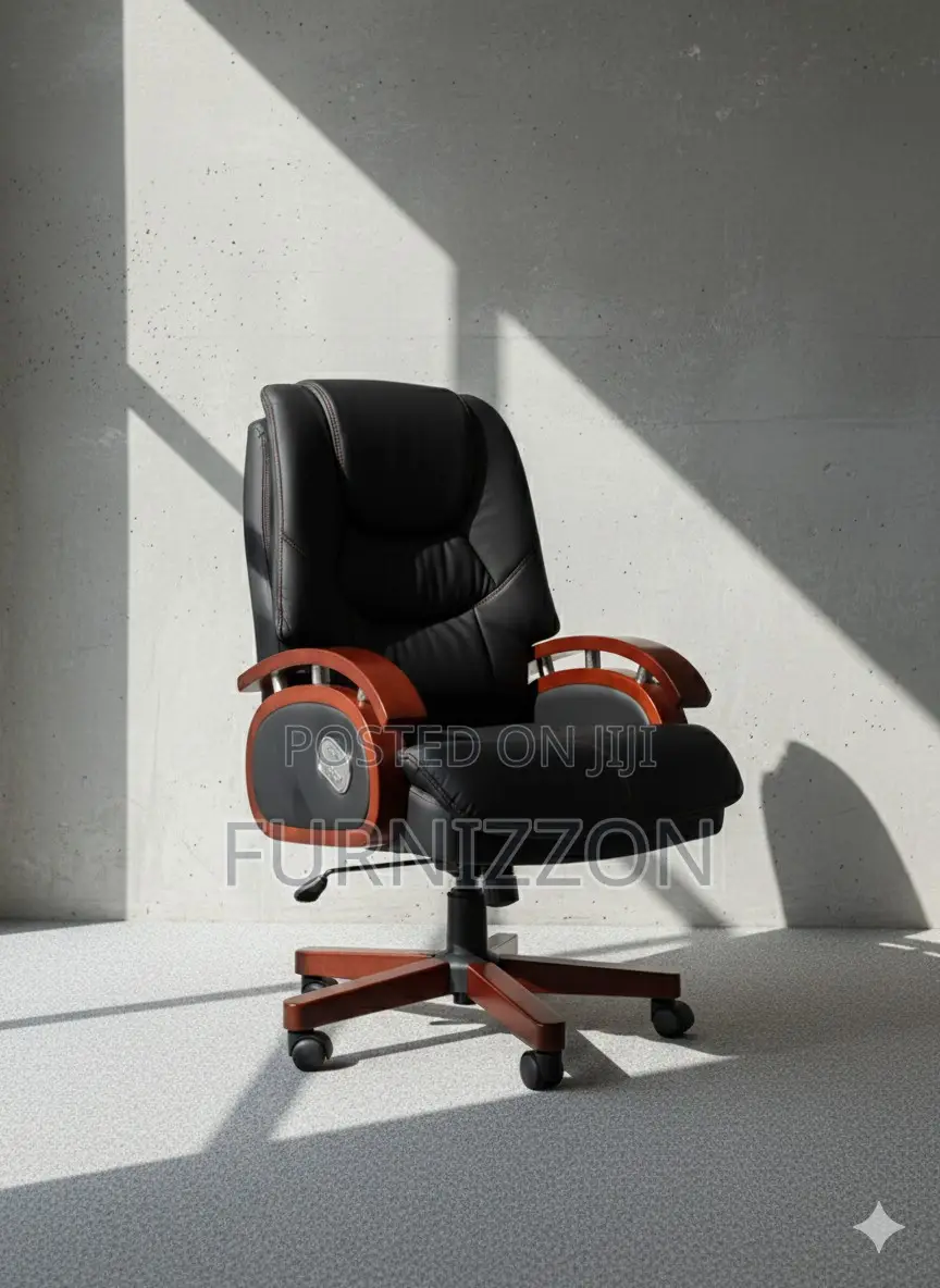 Modern Adjustable PVC Wooden Executive Office Chair