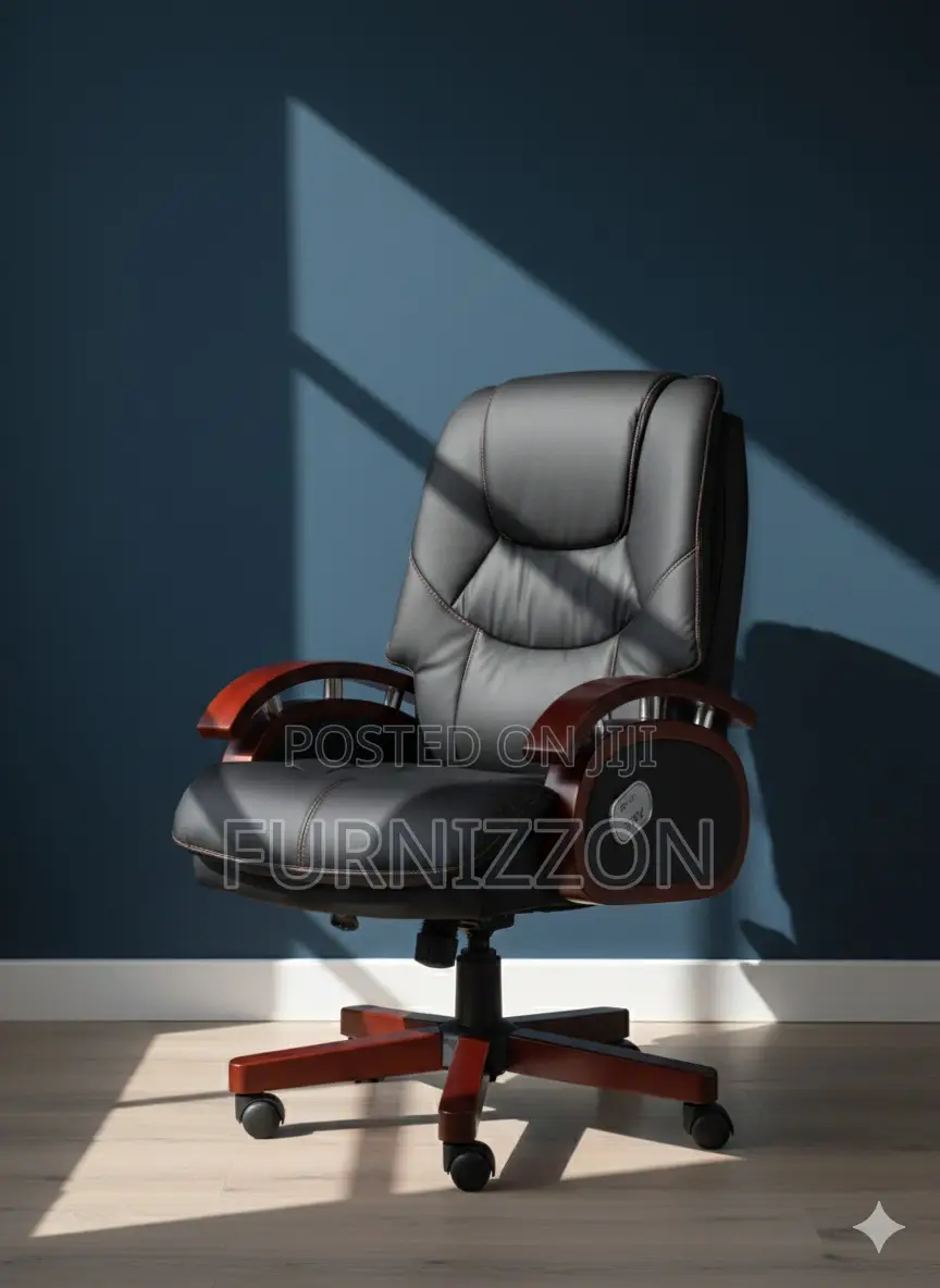 Quality Adjustable PVC Wooden Executive Work Chair